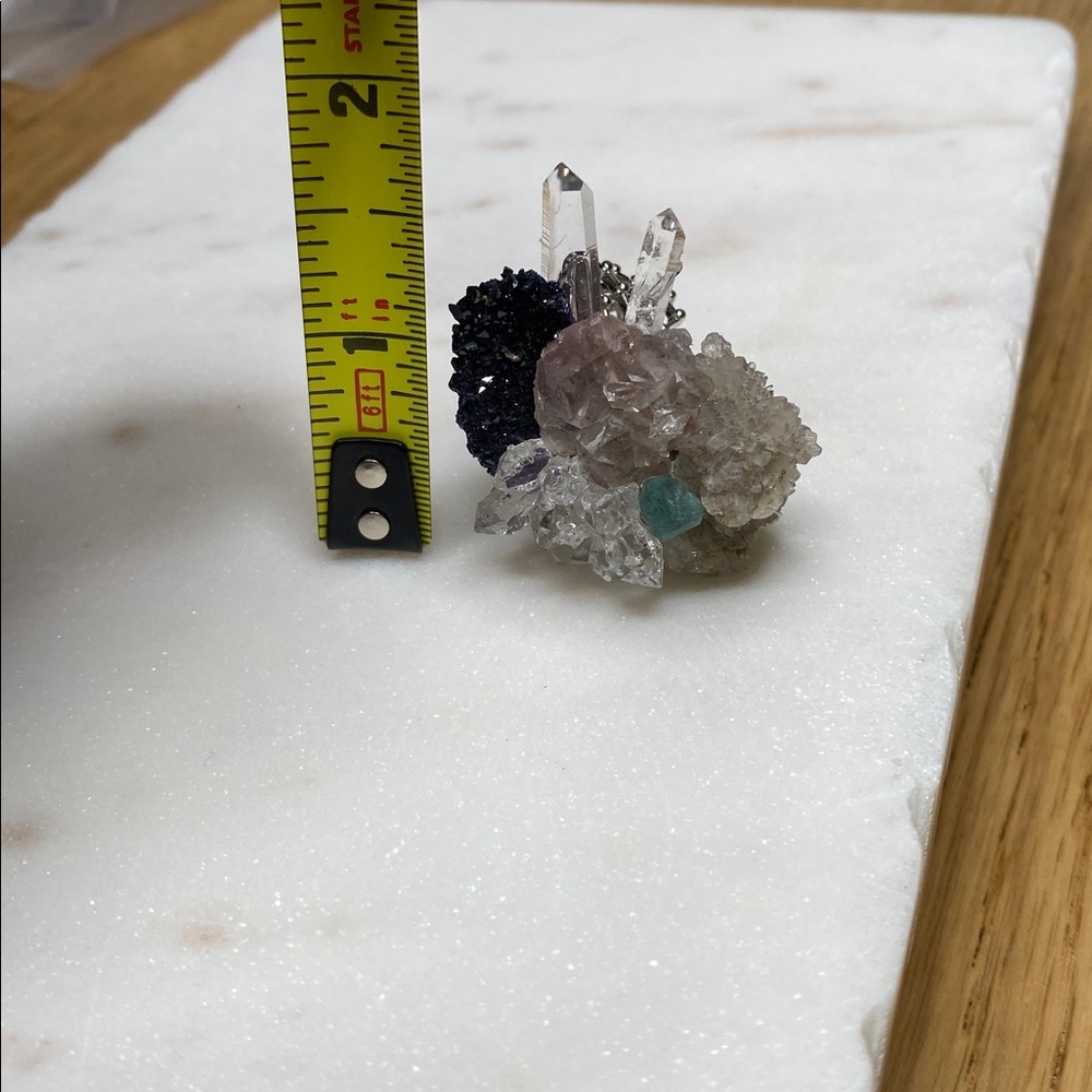 Crystal Cluster Statement Ring In Clear, Purple &… - image 4